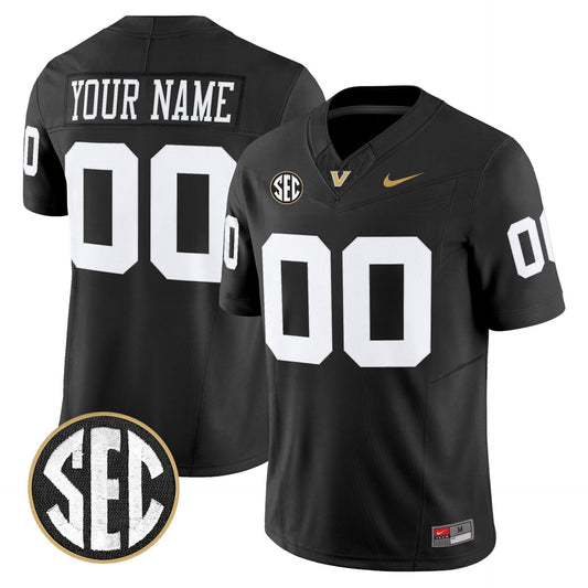 Custom Vanderbilt Commodores Jersey Name, Number 2025 Limited Stitched Black
