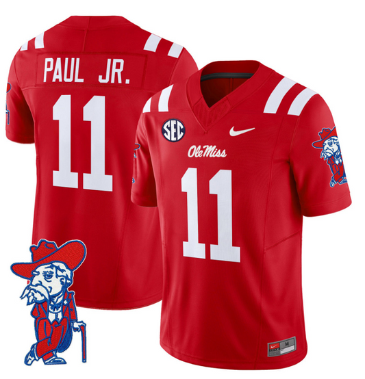 Chris Paul Jr Jersey #11 Ole Miss Rebels Vapor Limited College Football Stitched Red