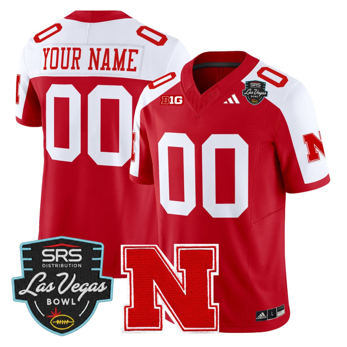 Custom Nebraska Cornhuskers Jersey 2025 Las Vegas Bowl Limited Stitched