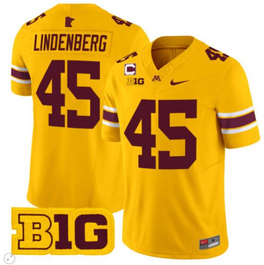Cody Lindenberg Jersey #45 Minnesota Golden Gophers Vapor Limited Football Gold