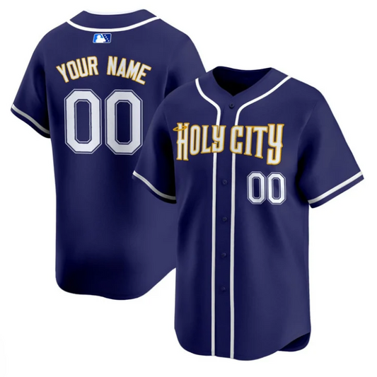 Custom Charleston RiverDogs Holy City Jersey Name, Number All Stitched Navy