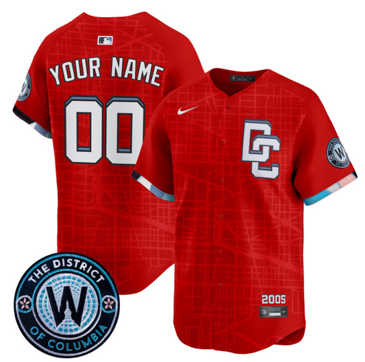 Custom Washington Nationals Jersey 2025 City Connect Vapor Premier Limited Stitched Red