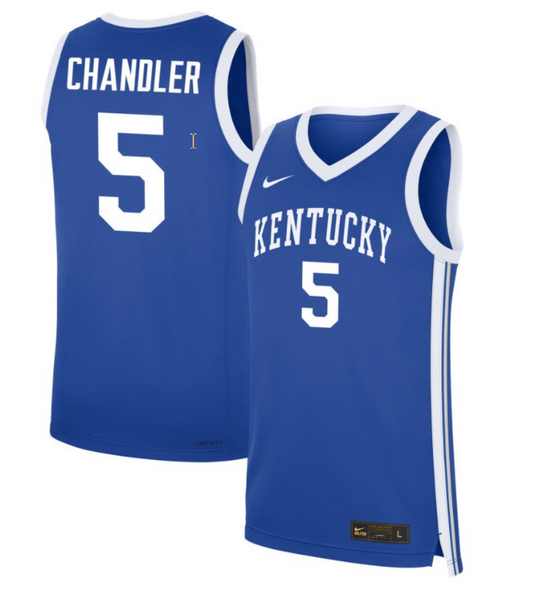 Collin Chandler Jersey #5 Kentucky Wildcats NIL Basketball Royal