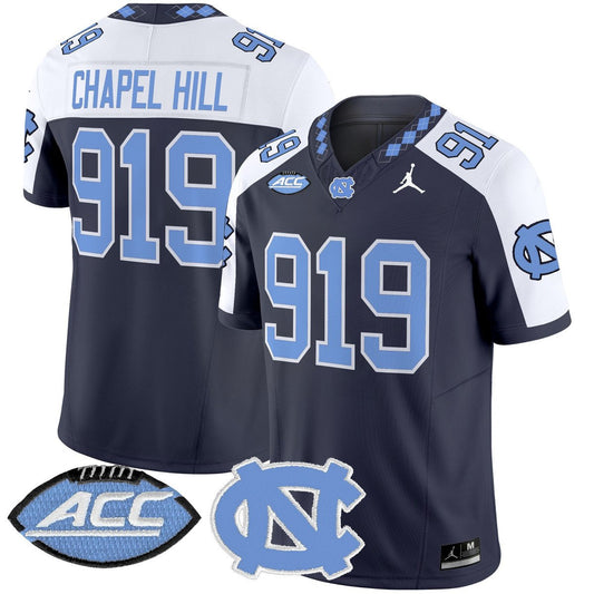 Chapel Hill Jersey #919 North Carolina Tar Heels 2025 Stitched Navy Alter