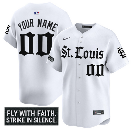 Custom St. Louis Cardinals Jersey Gothic Legacy Edition Vapor Premier Limited Stitched White