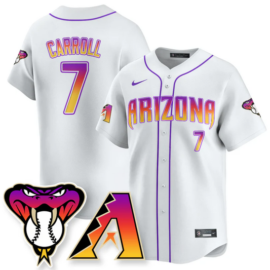 Corbin Carroll Jersey #7 Arizona Diamondbacks 2025 City Connect Concept Stitched White