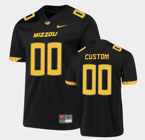 Custom Missouri Tigers Jersey Name and Number NCAA College Football Untouchable Black