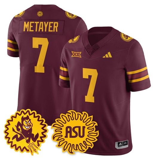 Chamon Metayer Jersey #7 Arizona State Sun Devils 1975 Throwback Stitched Maroon