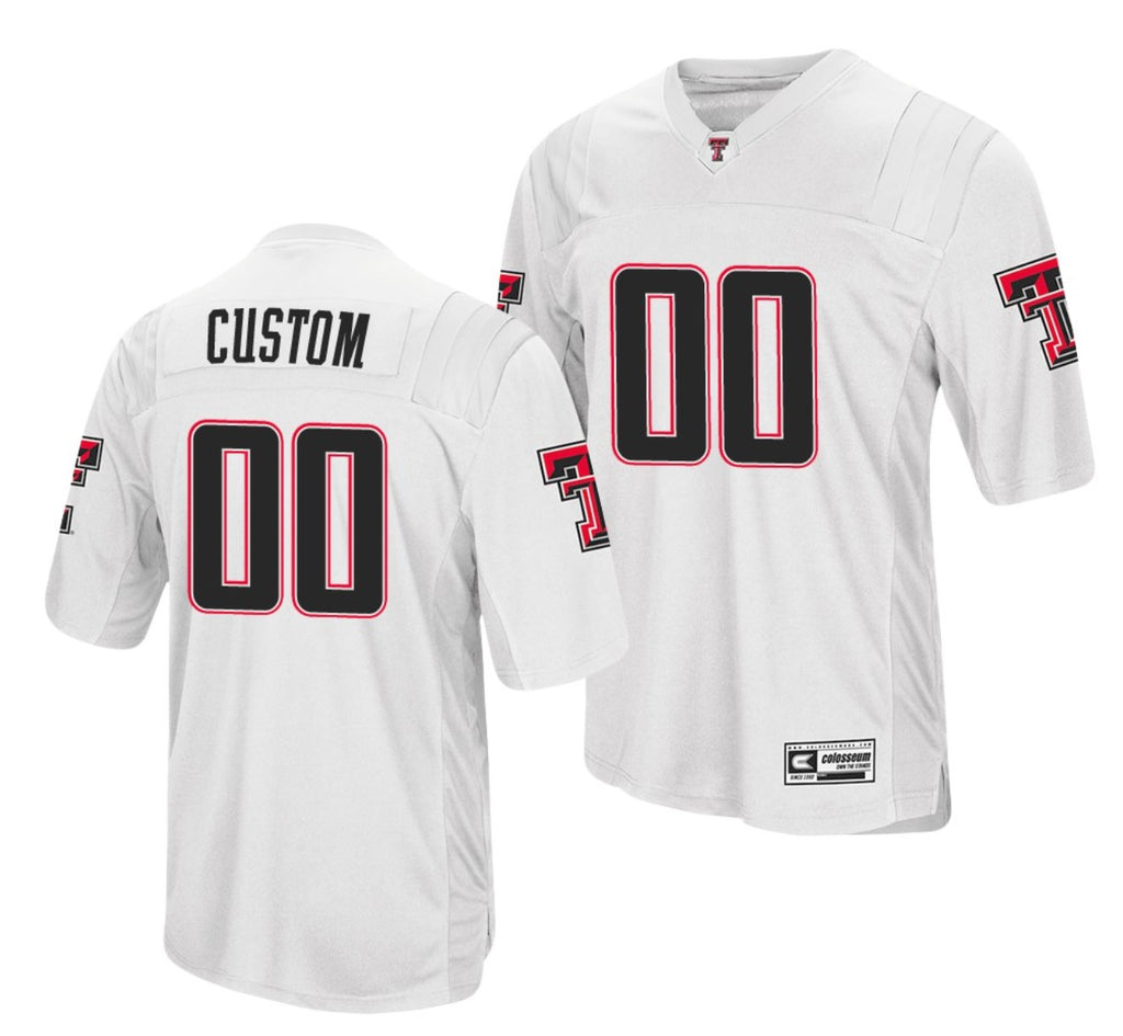 Custom Texas Tech Red Raiders Jersey Name and Number NCAA College Football Replica White