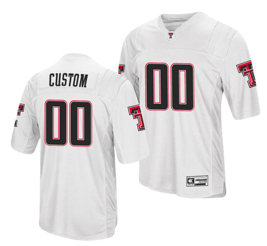 Custom Texas Tech Red Raiders Jersey Name and Number NCAA College Football Replica White