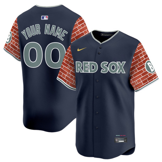 Custom Boston Red Sox Jersey 2025 Fenway Red Brick Style Vapor Premier Limited Stitched Navy