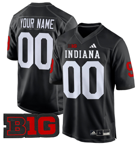 Custom Indiana Hoosiers Jersey 2024 Game V2 Football Stitched Black