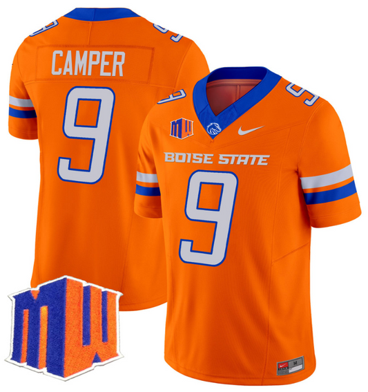 Cameron Camper Jersey #9 Boise State Broncos Vapor Limited College Football Stitched Orange