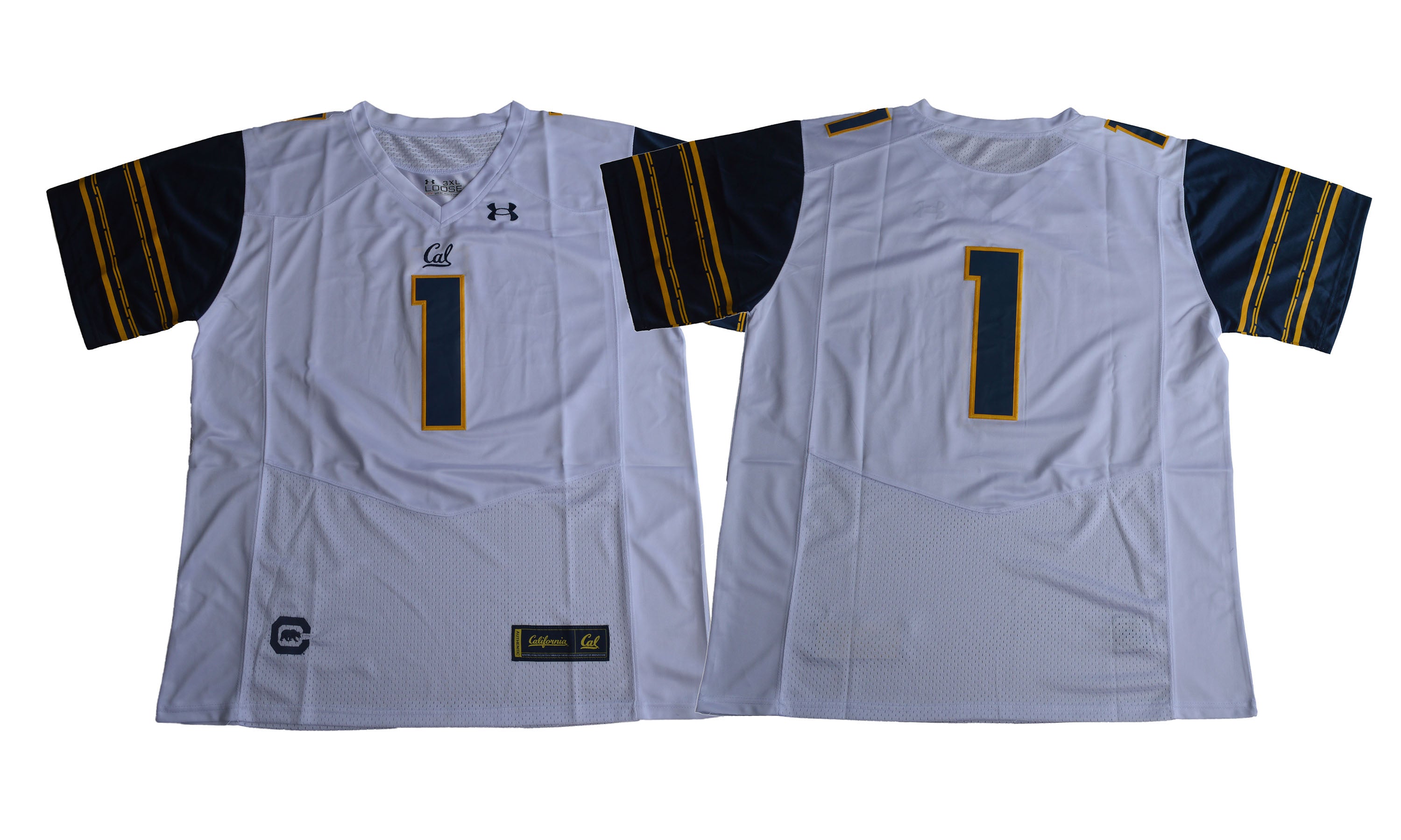 California Golden Bears #1 White Under Armour NCAA Football Jersey