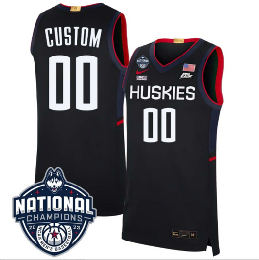 Custom UConn Huskies Jersey Name and Number 2023 National Champions College Basketball