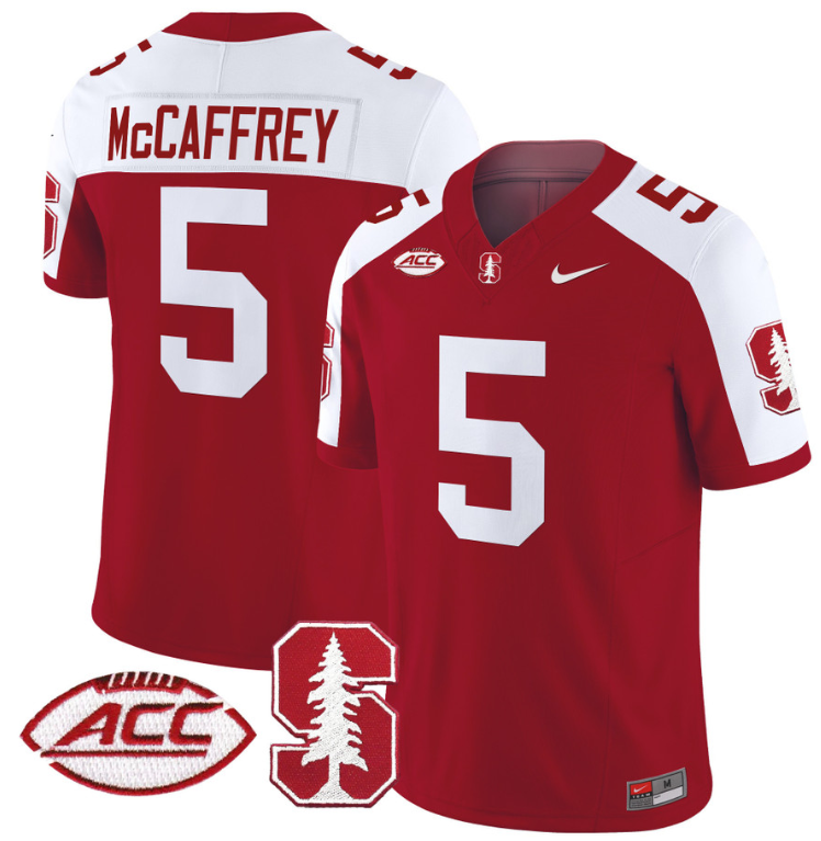 Christian McCaffrey Jersey #5 Stanford Cardinal Vapor Limited College Football Stitched Crimson Alternate