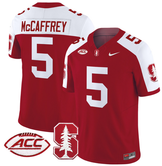 Christian McCaffrey Jersey #5 Stanford Cardinal Vapor Limited College Football Stitched Crimson Alternate