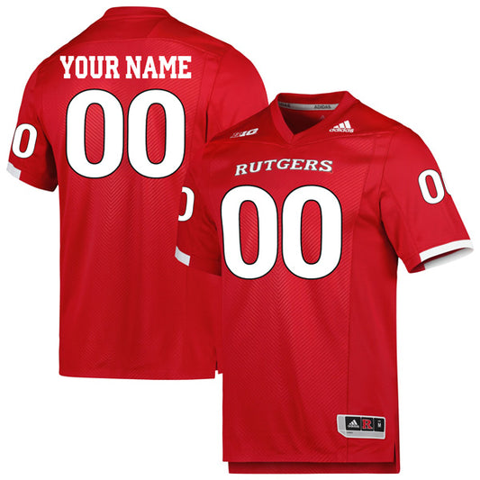 Custom Rutgers Scarlet Knights Jersey Name and Number College Football Scarlet Alternate Game – All Stitched