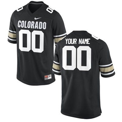 Custom Colorado Buffaloes Jersey Name and Number NCAA College Football Black Replica