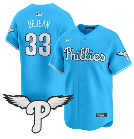 Cooper DeJean Jersey #33 Philadelphia Phillies 2025 Vapor Premier Limited Stitched Light Blue
