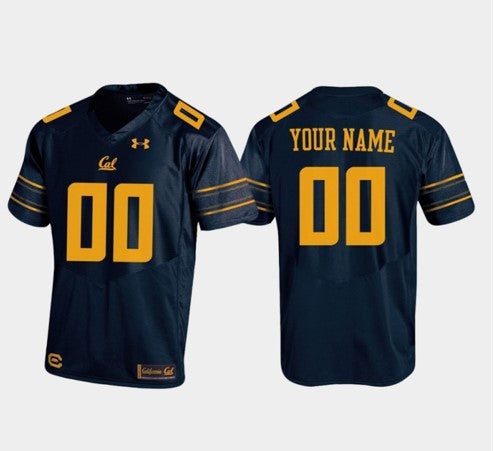 Custom California Golden Bears Jersey Name and Number NCAA College Football Under Armour Navy