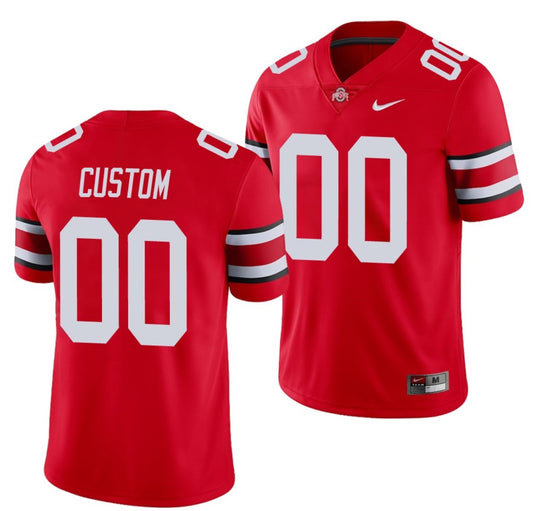 Custom Ohio State Buckeyes Jersey Name and Number NCAA College Football Game Scarlet