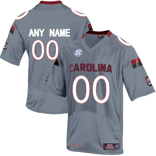 Custom South Carolina Gamecocks Jersey Name and Number College NCAA Football Grey