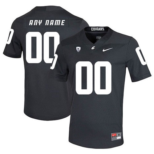 Custom Washington State Cougars Jersey Name and Number NCAA College Football Black