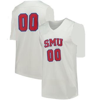 Custom SMU Mustangs Jersey Name and Number NCAA College Football White