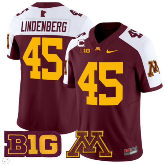 Cody Lindenberg Jersey #45 Minnesota Cody Lindenberg Jersey #45 Minnesota Golden Gophers Vapor Limited Football Maroon AlternateGophers Vapor Limited Football Gold (Copy)
