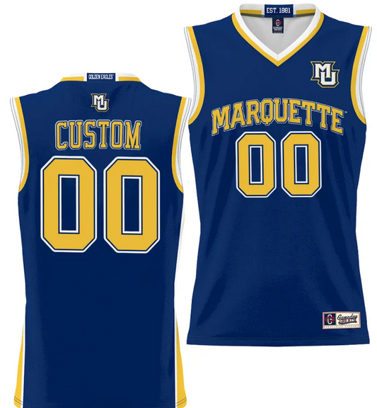 Custom Marquette Golden Eagles Jersey Name and Number NIL Basketball