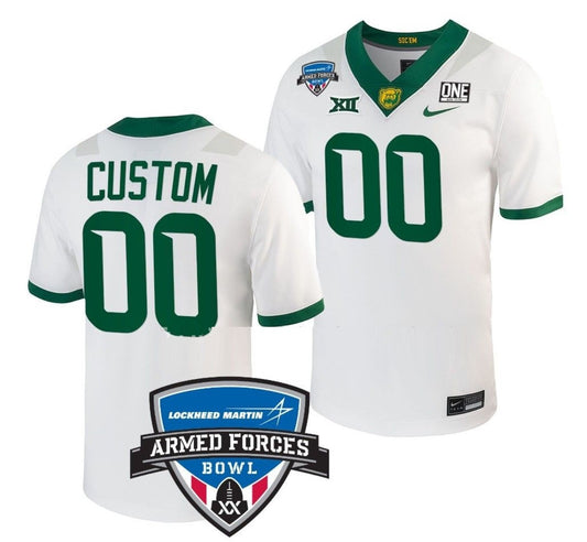 Custom Baylor Bears Jersey Name and Number NCAA College Football Armed Forces Bowl White