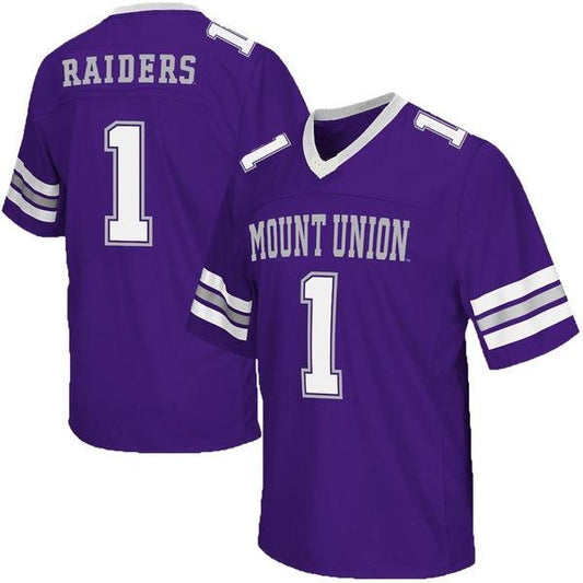 Custom Mount Union Raiders Jersey Name and Number NCAA College Football Purple