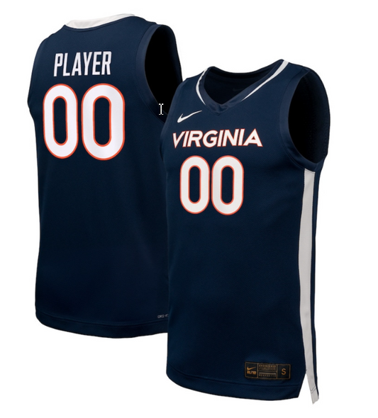Custom Virginia Cavaliers Jersey Name, Number NIL Basketball Navy
