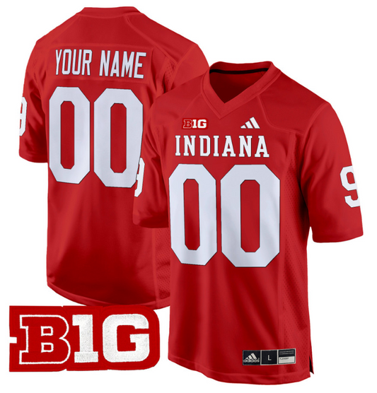 Custom Indiana Hoosiers Jersey 2024 Game V2 Football Stitched Crimson