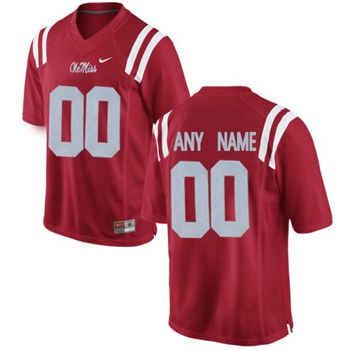 Custom Ole Miss Rebels Jersey Name and Number College NCAA Football Red