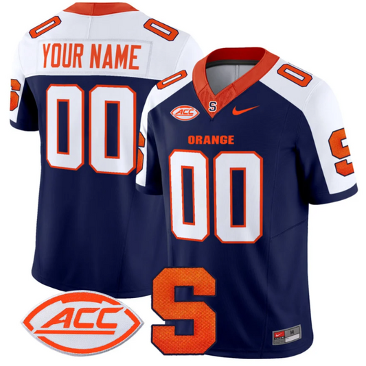 Custom Syracuse Orange Jersey Name and Number Vapor Limited College Football  Navy Alternate