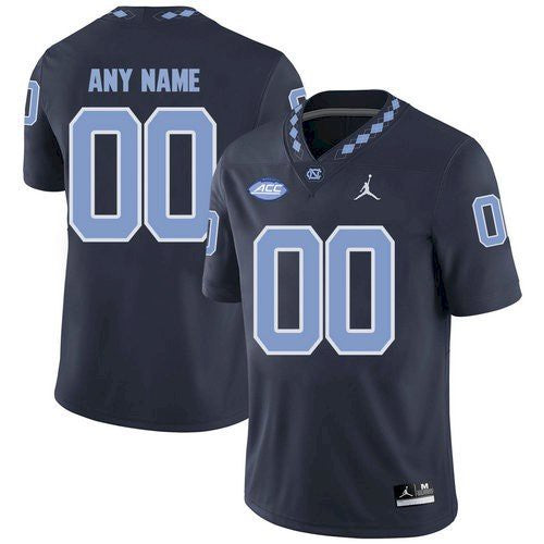 Custom North Carolina Tar Heels Jersey Name and Number NCAA College Football Navy