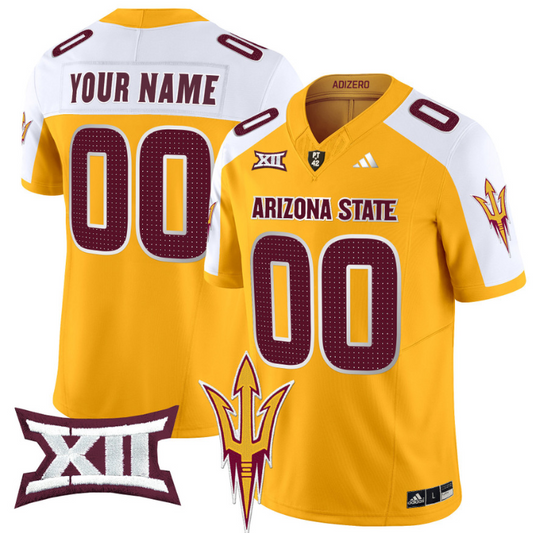 Custom Arizona State Sun Devils Jersey Name, Number 2024 Vapor Limited Gold Alternate