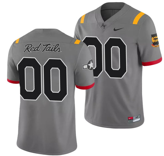 Custom Air Force Falcons Jersey Name and Number NCAA College Football Anthracite Special Game Red Tails Alternate