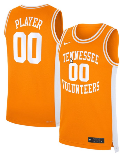 Custom Tennessee Volunteers Jersey Name, Number Basketball NIL Orange