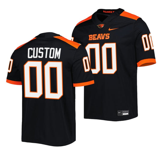 Custom Oregon State Beavers Jersey Name and Number NCAA College Football Untouchable Black