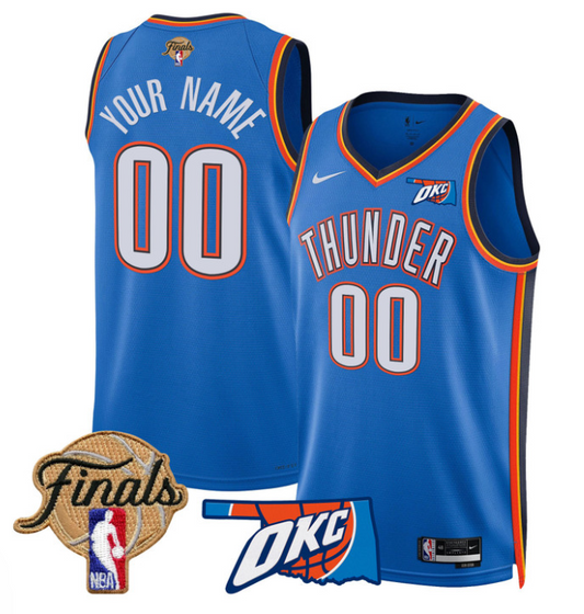 Custom Oklahoma City Thunder Jersey 2025 Finals Swingman Stitched Icon