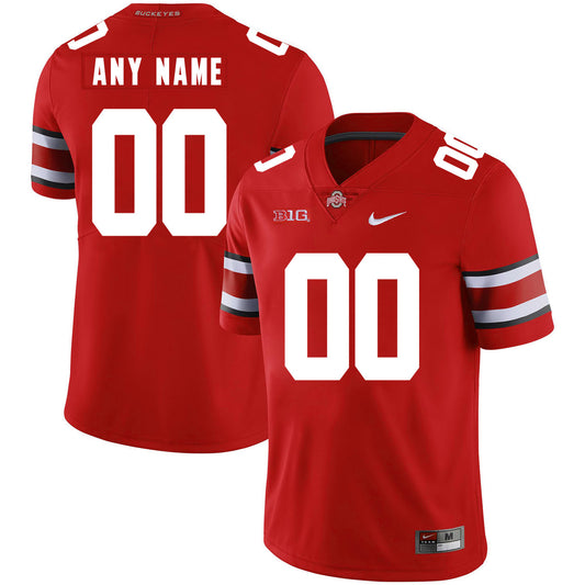 Custom Ohio State Buckeyes Jersey Name and Number NCAA College Football Big Patch Red