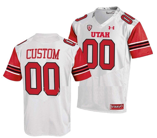 Custom Utah Utes Jersey Name and Number NCAA College Football Replica White