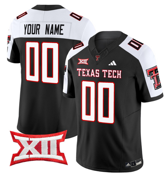 Custom Texas Tech Red Raiders Jersey Name and Number Vapor Limited Football Black Alternate