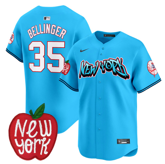 Cody Bellinger Jersey #35 New York Yankees Apple Patch Vapor Premier Limited Stitched Light Blue