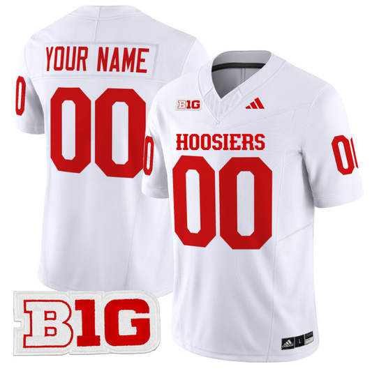 Custom Indiana Hoosiers Jersey Name and Number Vapor Limited Football White