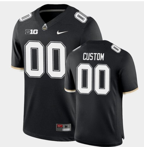Custom Purdue Boilermakers Jersey Name and Number NCAA College Football Black