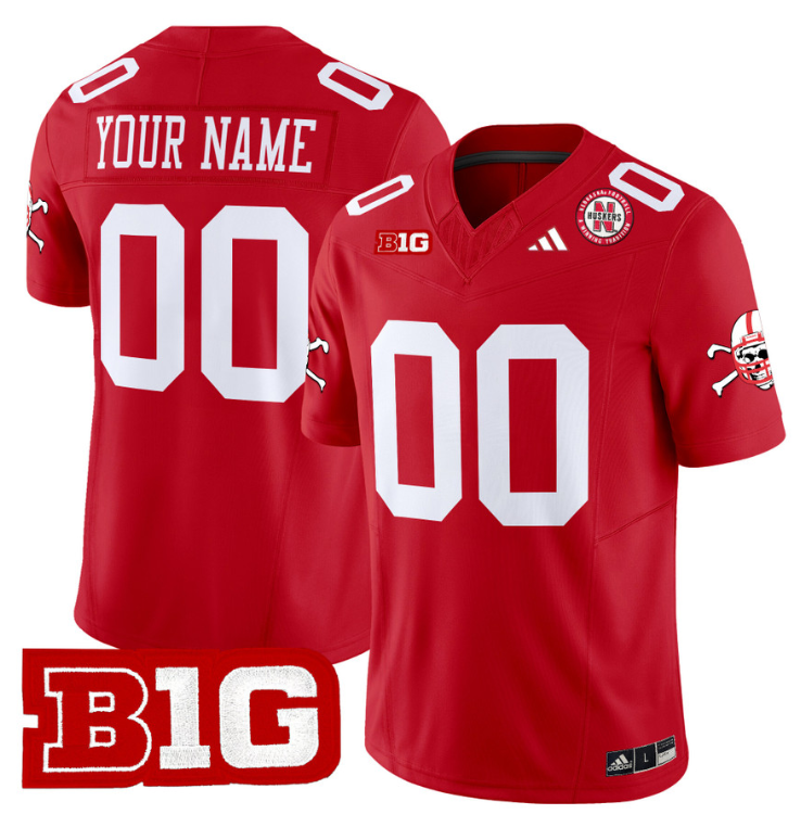 Custom Nebraska Cornhuskers Jersey 2024 Vapor V2 Football Red